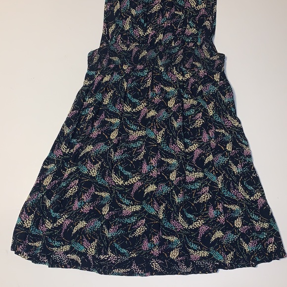 Free People Black, Green, and Purple Dress with Lace - Women’s Size Medium - Picture 5 of 7